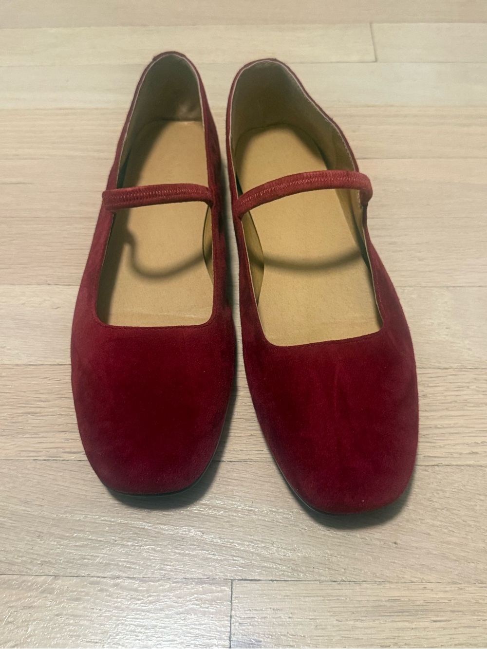 Madewell Burgundy Mary Jane Flats